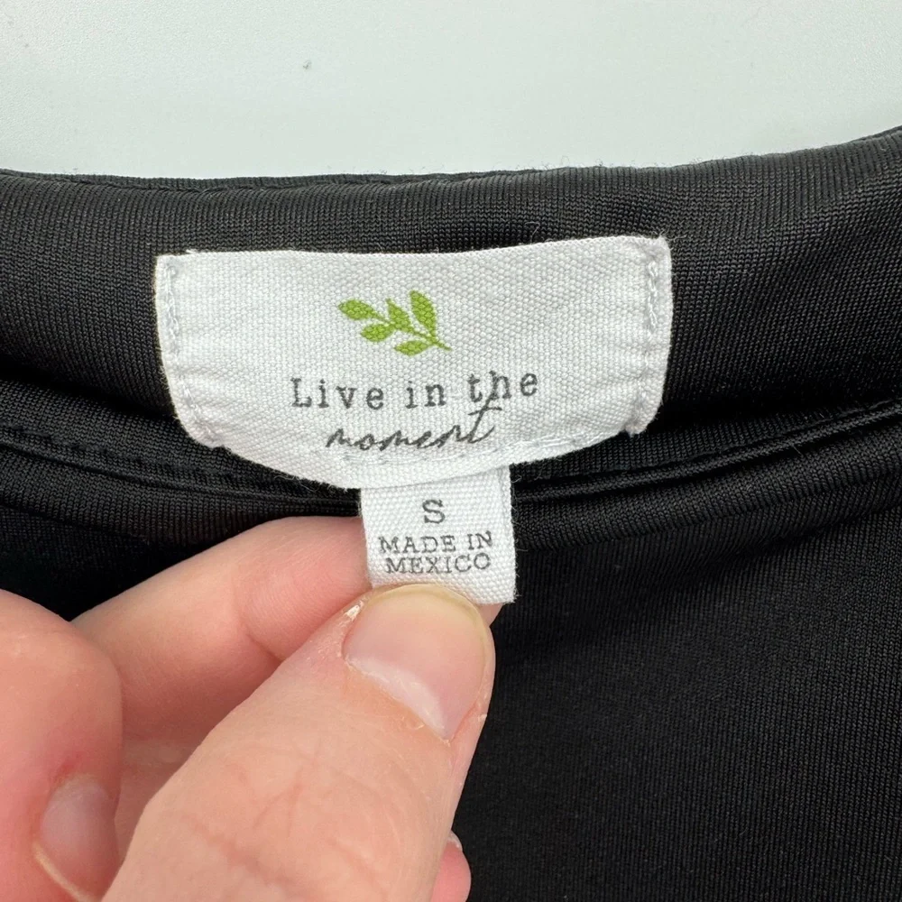 Live In The Moment Women's Black Bodysuit Size Small